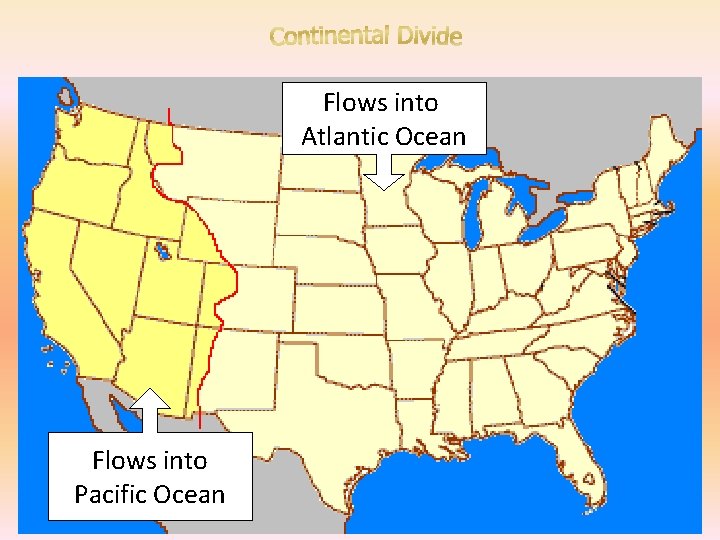Flows into Atlantic Ocean Flows into Pacific Ocean 