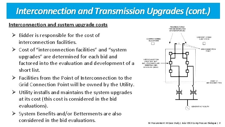 Interconnection and Transmission Upgrades (cont. ) Interconnection and system upgrade costs Ø Bidder is