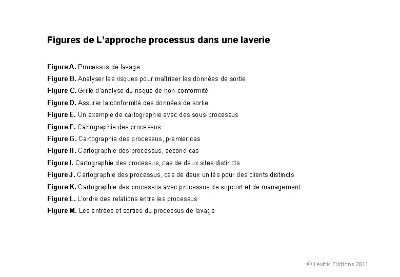 Figures de L’approche processus dans une laverie Figure A. Processus de lavage Figure B.