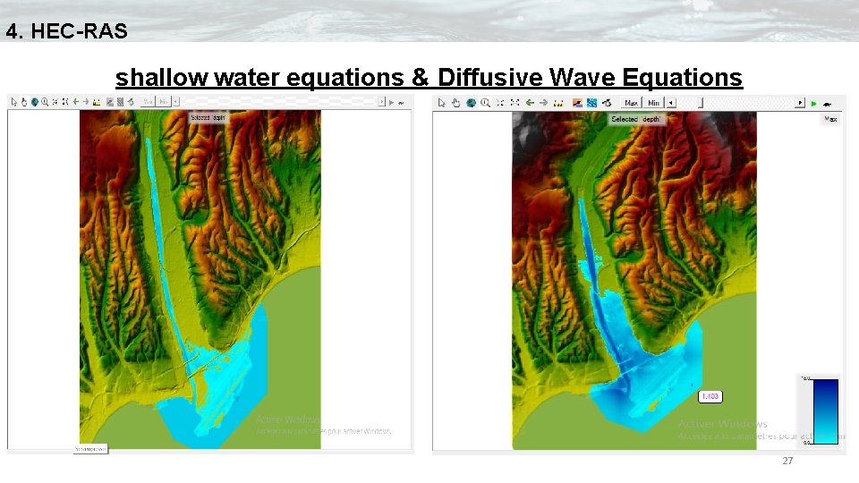 4. HEC-RAS shallow water equations & Diffusive Wave Equations 27 