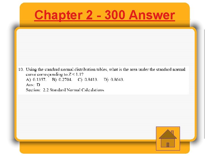 Chapter 2 - 300 Answer 