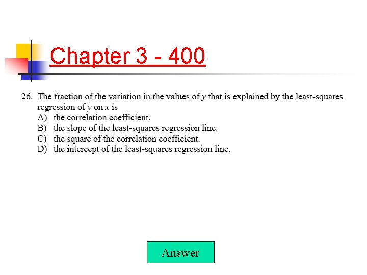 Chapter 3 - 400 Answer 