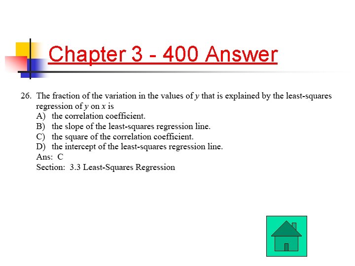 Chapter 3 - 400 Answer 