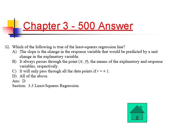 Chapter 3 - 500 Answer 