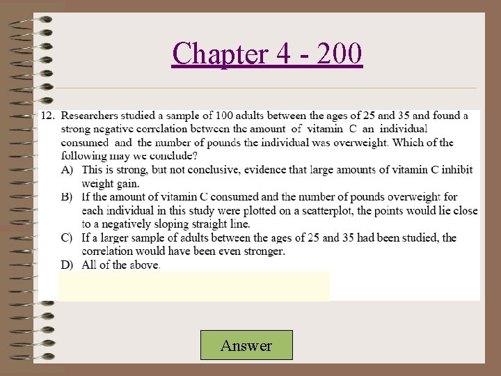 Chapter 4 - 200 Answer 