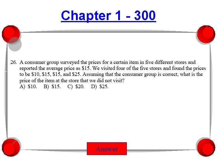 Chapter 1 - 300 Answer 