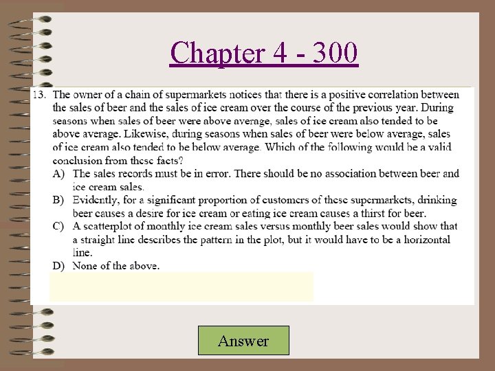 Chapter 4 - 300 Answer 