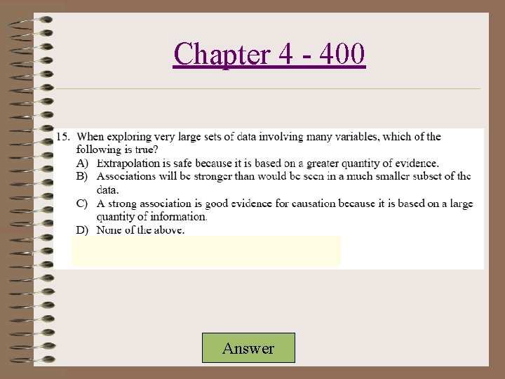 Chapter 4 - 400 Answer 