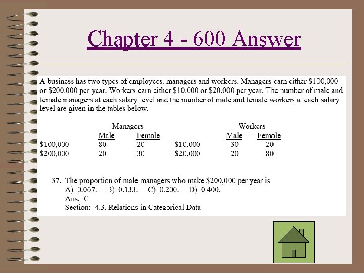 Chapter 4 - 600 Answer 
