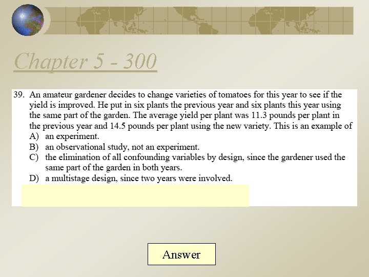 Chapter 5 - 300 Answer 