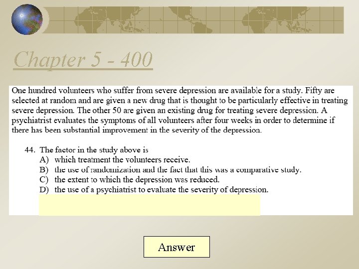 Chapter 5 - 400 Answer 