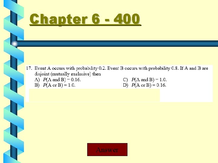 Chapter 6 - 400 Answer 
