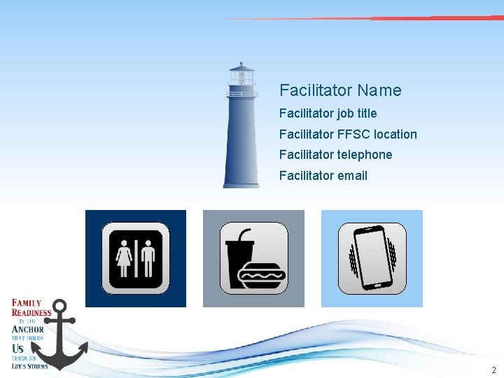 Facilitator Name Facilitator job title Facilitator FFSC location Facilitator telephone Facilitator email 2 