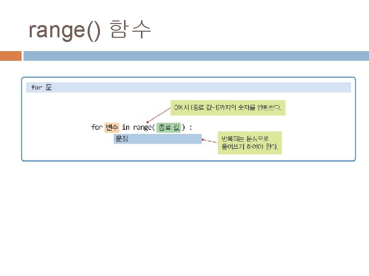 range() 함수 