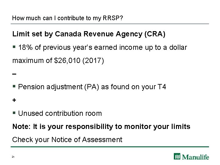 How much can I contribute to my RRSP? Limit set by Canada Revenue Agency