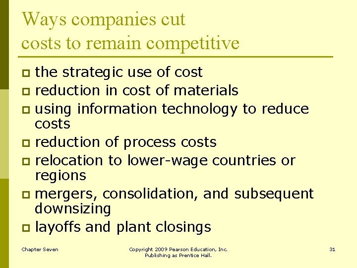 Ways companies cut costs to remain competitive the strategic use of cost p reduction