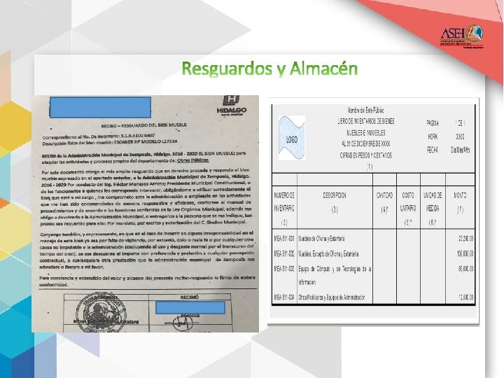 Resguardos y Almacén 