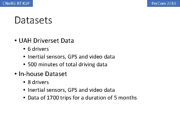 CNe. RG IIT KGP Datasets • UAH Driverset Data • 6 drivers • Inertial CNe. RG IIT KGP Datasets • UAH Driverset Data • 6 drivers • Inertial