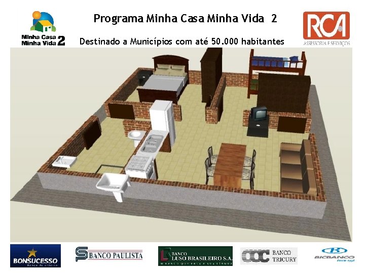  Programa Minha Casa Minha Vida 2 Destinado a Municípios com até 50. 000