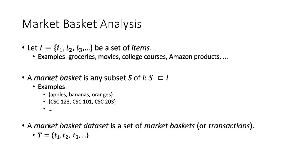 Market Basket Analysis • 