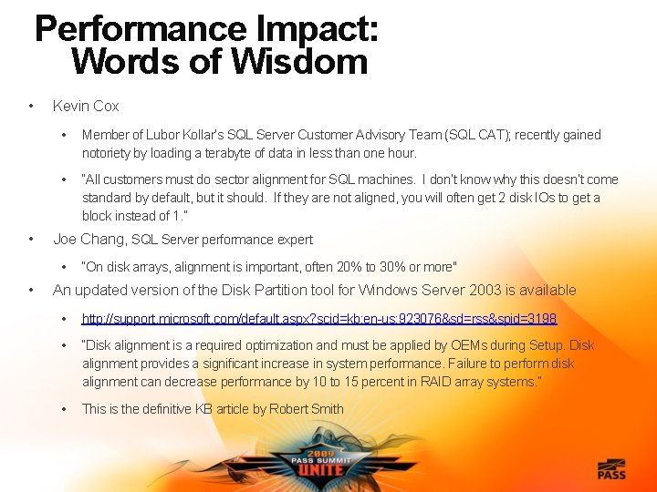 Performance Impact: Words of Wisdom • • Kevin Cox • Member of Lubor Kollar’s