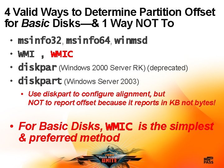 4 Valid Ways to Determine Partition Offset for Basic Disks—& 1 Way NOT To