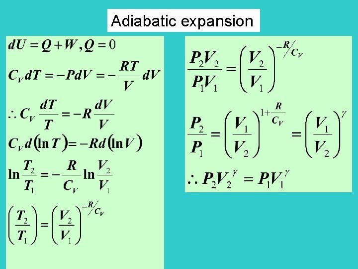 Adiabatic expansion 