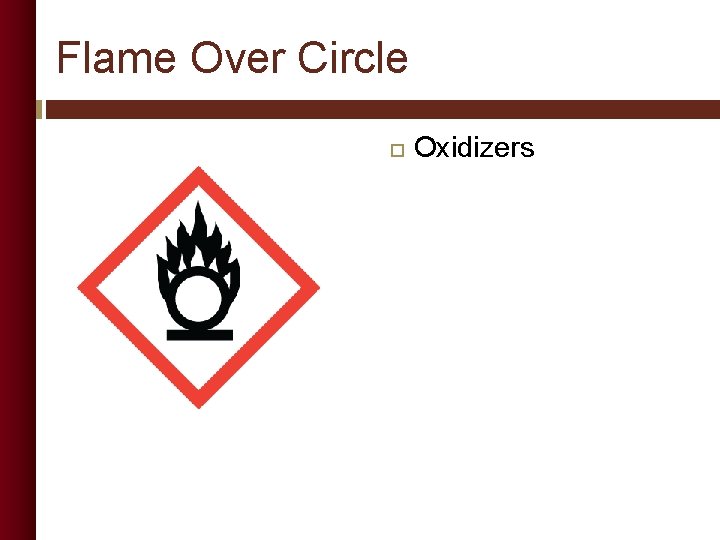 Flame Over Circle Oxidizers 