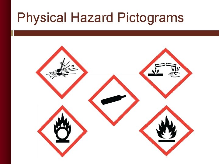 Physical Hazard Pictograms 