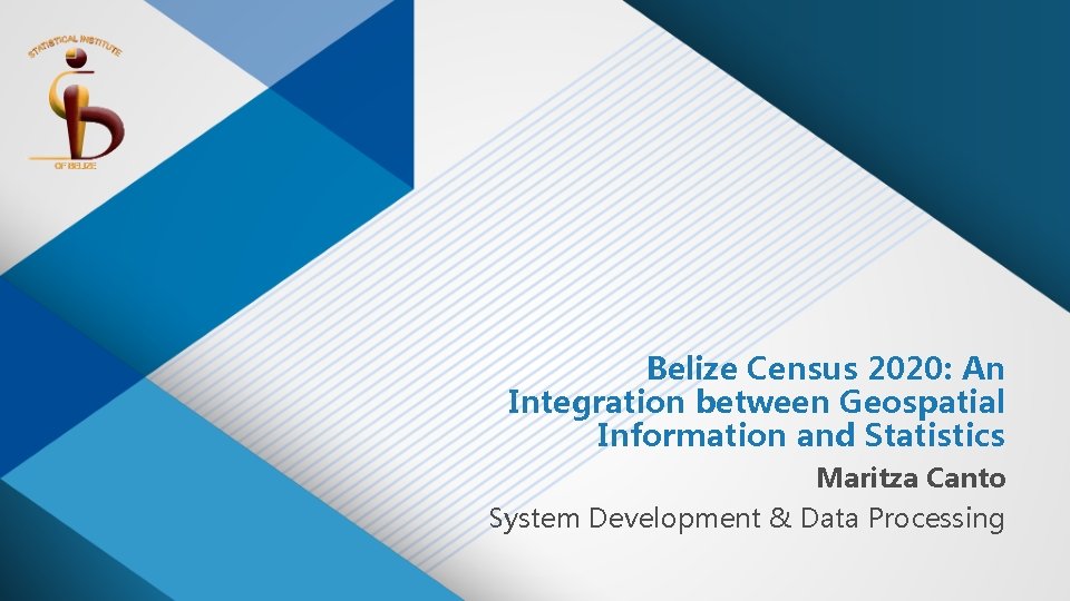 Belize Census 2020: An Integration between Geospatial Information and Statistics Maritza Canto System Development