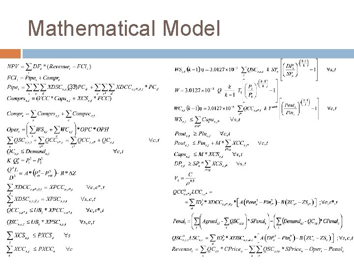 Mathematical Model (33) 