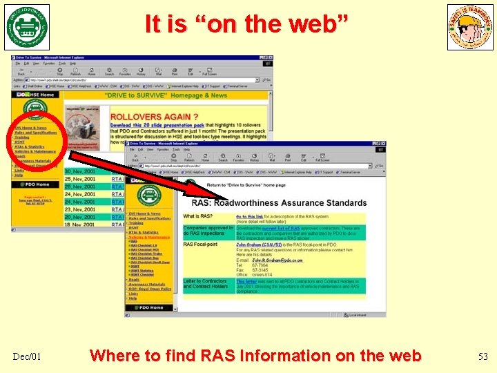 It is “on the web” Dec/01 Where to find RAS Information on the web It is “on the web” Dec/01 Where to find RAS Information on the web