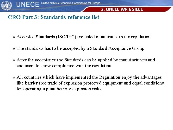 2. UNECE WP. 6 SIEEE CRO Part 3: Standards reference list » Accepted Standards