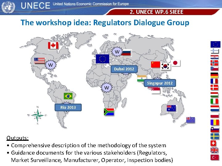 2. UNECE WP. 6 SIEEE The workshop idea: Regulators Dialogue Group W W Dubai.
