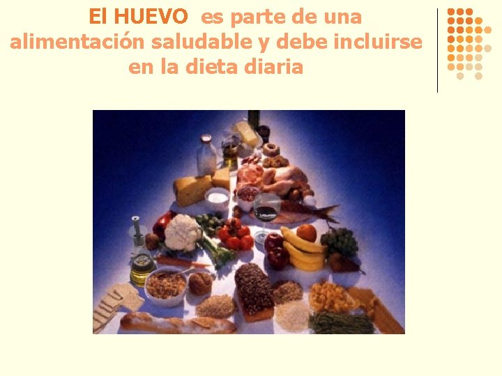 El HUEVO es parte de una alimentación saludable y debe incluirse en la dieta