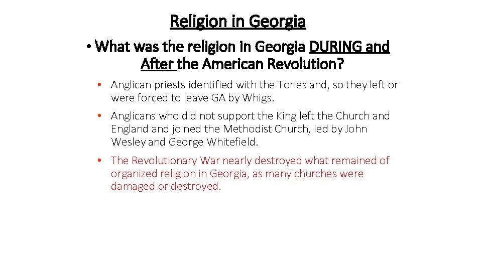 Religion in Georgia • What was the religion in Georgia DURING and After the Religion in Georgia • What was the religion in Georgia DURING and After the