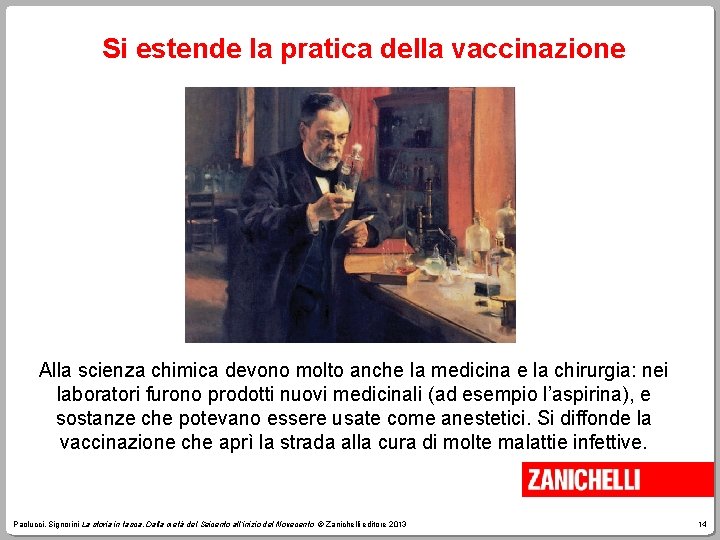 Si estende la pratica della vaccinazione Alla scienza chimica devono molto anche la medicina