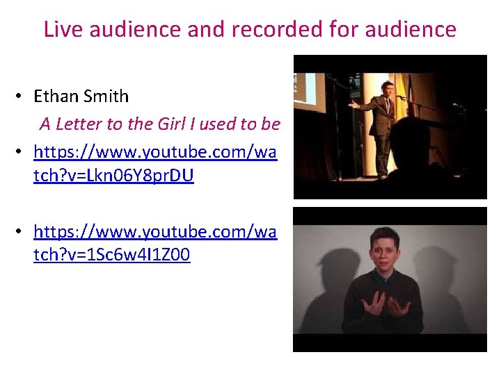 Live audience and recorded for audience • Ethan Smith A Letter to the Girl