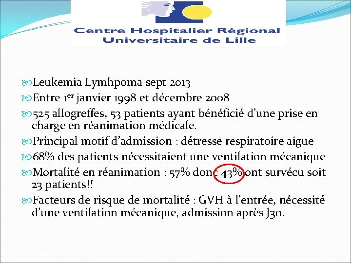  Leukemia Lymhpoma sept 2013 Entre 1 er janvier 1998 et décembre 2008 525