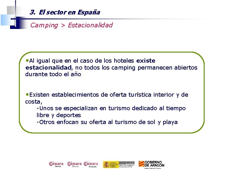 3. El sector en España Camping > Estacionalidad • Al igual que en el