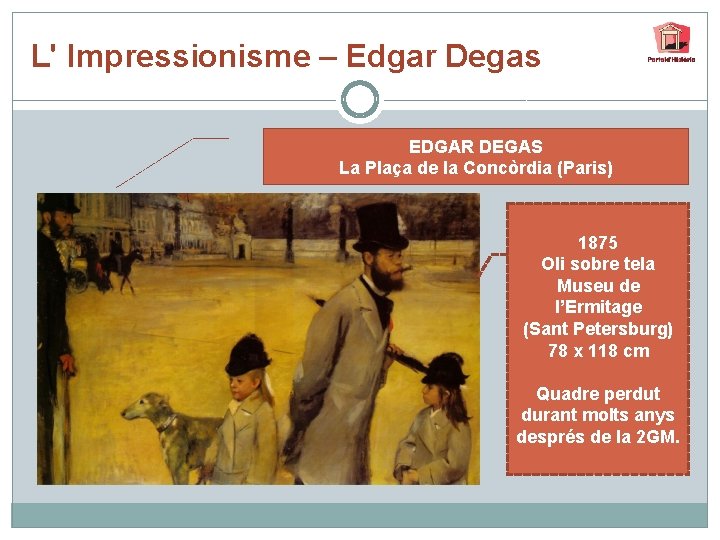 L' Impressionisme – Edgar Degas EDGAR DEGAS La Plaça de la Concòrdia (Paris) 1875