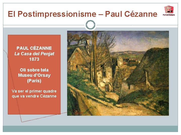 El Postimpressionisme – Paul Cézanne PAUL CÉZANNE La Casa del Penjat 1873 Oli sobre