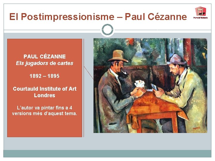 El Postimpressionisme – Paul Cézanne PAUL CÉZANNE Els jugadors de cartes 1892 – 1895