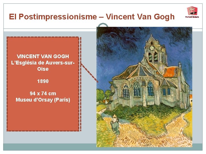 El Postimpressionisme – Vincent Van Gogh VINCENT VAN GOGH L’Església de Auvers-sur. Oise 1890