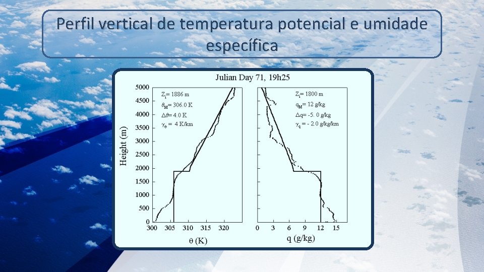 Perfil vertical de temperatura potencial e umidade específica 