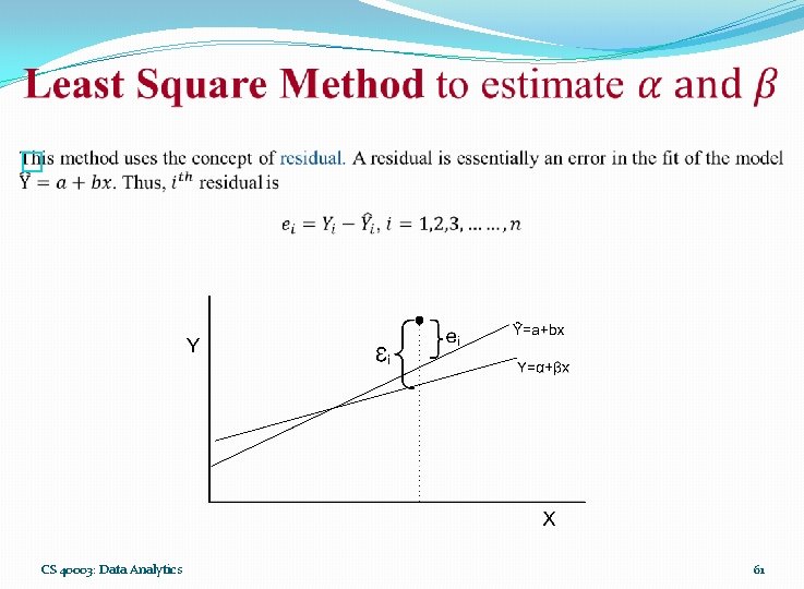  � CS 40003: Data Analytics 61 