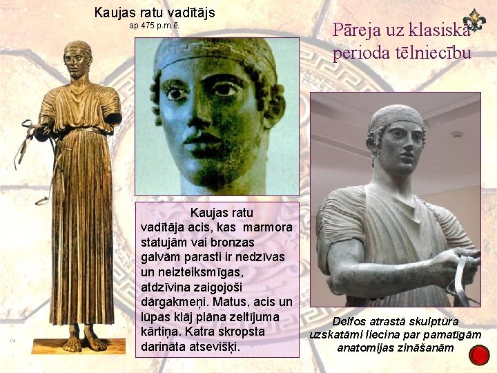 Kaujas ratu vadītājs ap 475 p. m. ē. Kaujas ratu vadītāja acis, kas marmora
