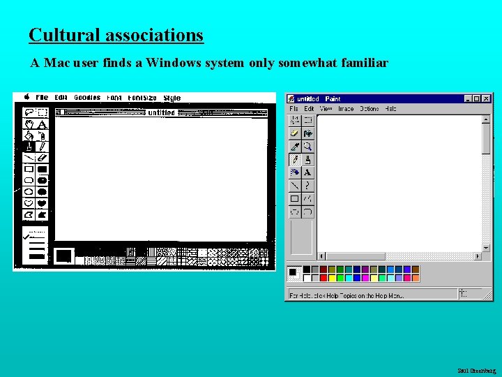 Cultural associations A Mac user finds a Windows system only somewhat familiar Saul Greenberg Cultural associations A Mac user finds a Windows system only somewhat familiar Saul Greenberg