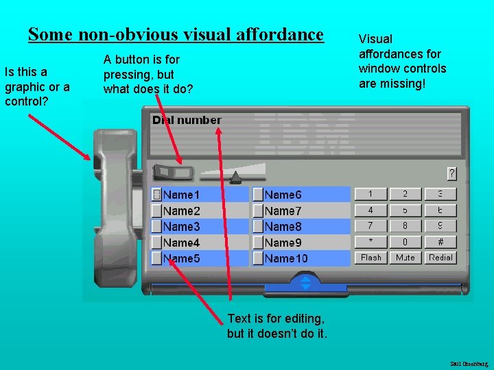 Some non-obvious visual affordance Is this a graphic or a control? A button is Some non-obvious visual affordance Is this a graphic or a control? A button is