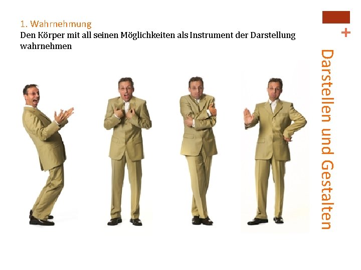 Darstellen und Gestalten Den Körper mit all seinen Möglichkeiten als Instrument der Darstellung wahrnehmen Darstellen und Gestalten Den Körper mit all seinen Möglichkeiten als Instrument der Darstellung wahrnehmen